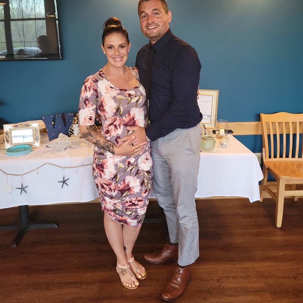 Floral mother bee maternity dress